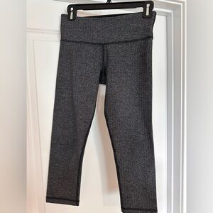 Lululemon Dark Grey Herringbone Leggings (Size 6)